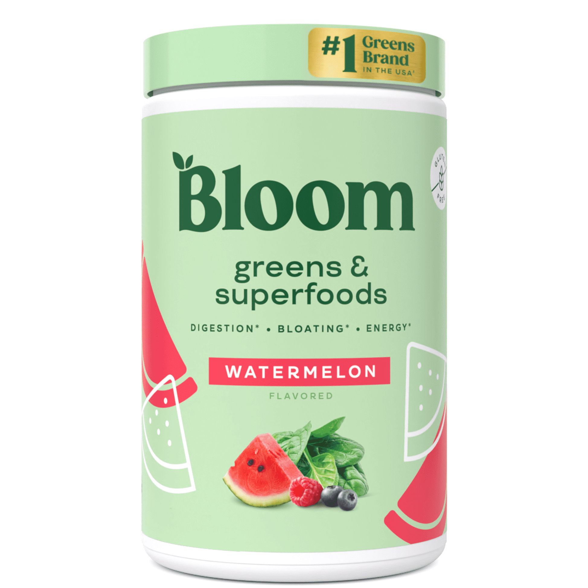 Bloom Nutrition Greens & Superfoods Powder, Watermelon, 25 Servings