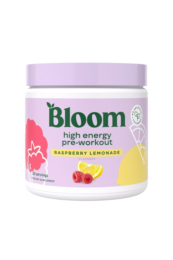 High Energy Pre-Workout, Raspberry Lemonade Flavor, 25 Servings