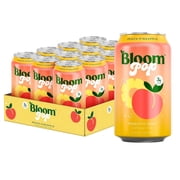 Bloom Nutrition Pop Prebiotic Soda, Peach Pineapple, 12 fl oz, Can, 12 Pack
