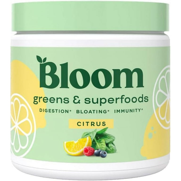 Bloom Nutrition Green Superfood Super Greens Powder Juice &Smoothie Mix Original