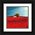 thumbnail image 1 of Bloom, Philip 26x26 Black Ornate Wood Framed with Double Matting Museum Art Print Titled - Field of poppies, 1 of 4