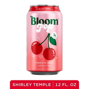 Bloom Nutrition Pop Prebiotic Soda, Shirley Temple, 12 fl oz Can