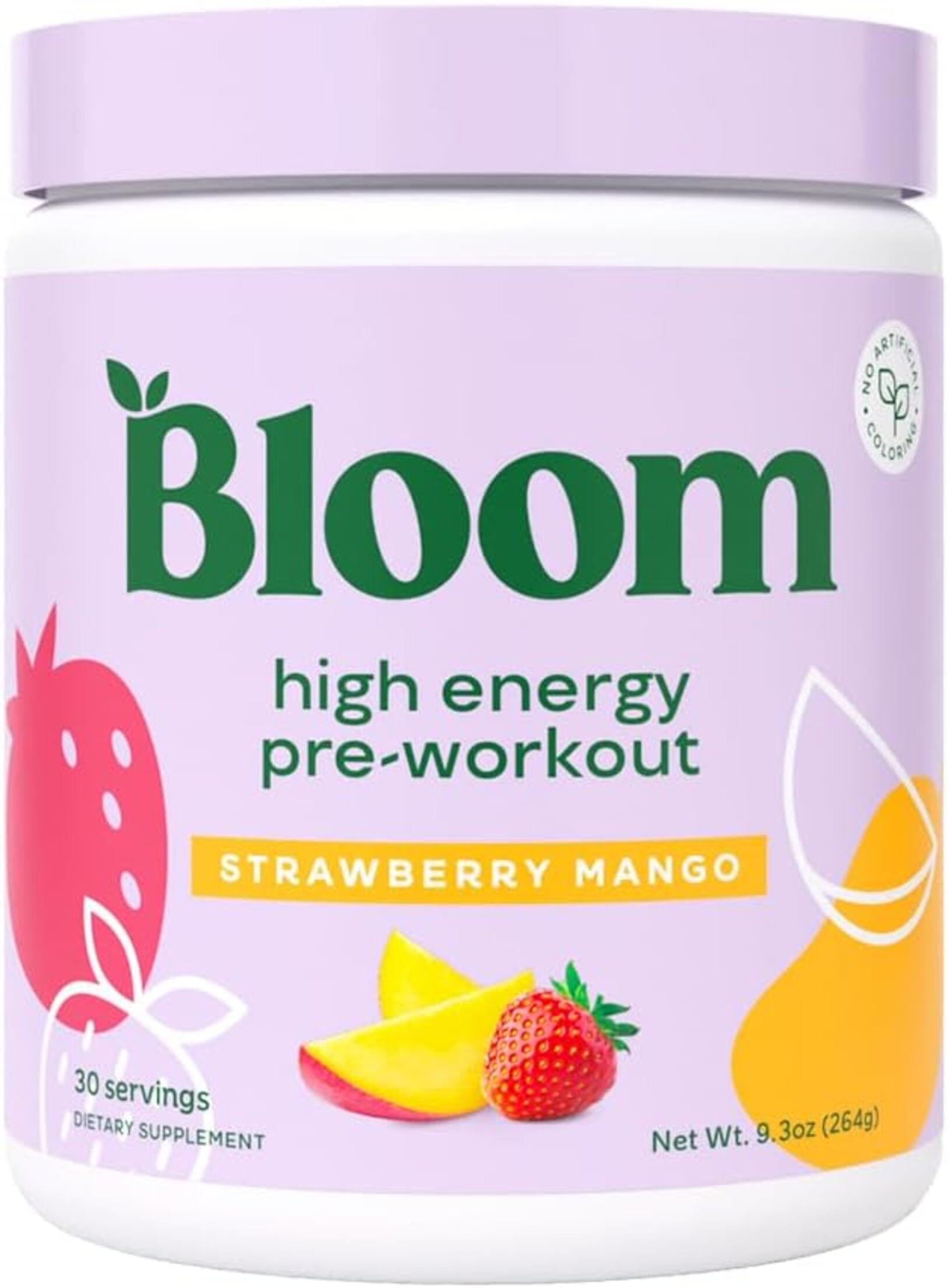 Bloom Pre Workout SugarFree & Keto (Strawberry Mango)