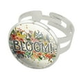 thumbnail image 1 of Bloom Pretty Flowers Spring Silver Plated Adjustable Novelty Ring, 1 of 4