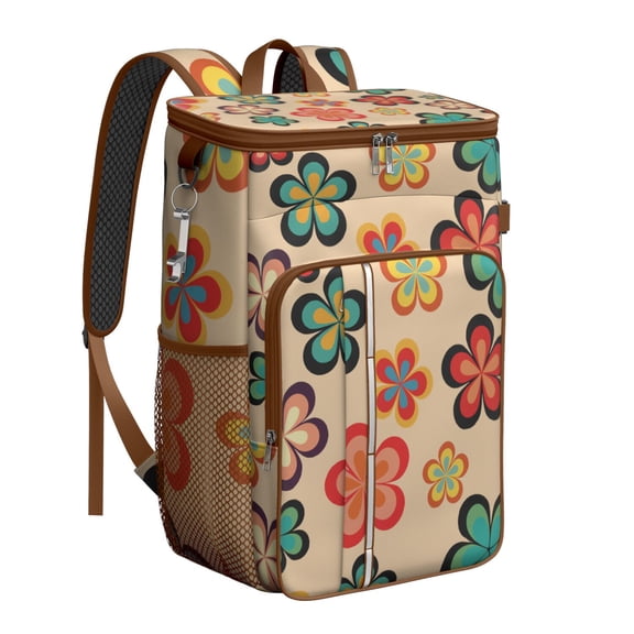 Bloom Print Romantic Floral Backpack Cooler - 20L High Capacity, Durable & Lightweight for Travel