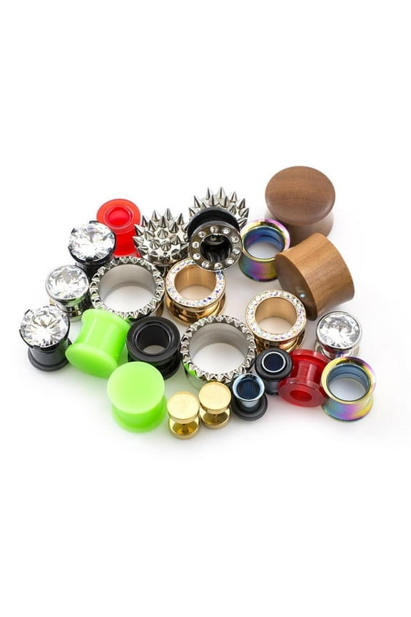 Bloom Rose Flower Wooden Ear Plugs Double Flare Wood Rosebud Ear Gauges Stretcher Expander 9/16"