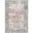 thumbnail image 1 of Bloom Rugs Washable Non-Slip 10 ft Runner - Beige / Ocean Blue Traditional Oriental Runner for Entryway, Hallway, Bathroom, and Kitchen - Exact size: 2'6" x 10', 1 of 10