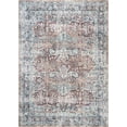thumbnail image 1 of Bloom Rugs Washable Non-Slip 10 ft Runner - Brick / Dark Blue Traditional Oriental Runner for Entryway, Hallway, Bathroom, and Kitchen - Exact size: 2'6" x 10', 1 of 10