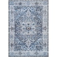 thumbnail image 1 of Bloom Rugs Washable Non-Slip 10 ft Runner - Navy Blue Traditional Oriental Runner for Entryway, Hallway, Bathroom, and Kitchen - Exact size: 2'6" x 10', 1 of 10