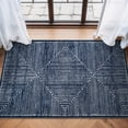 thumbnail image 1 of Bloom Rugs Washable Non-Slip 3' x 5' Rug - Blue Striped Area Rug for Living Room, Bedroom, Dining Room, and Kitchen - Exact size: 3' x 5', 1 of 10