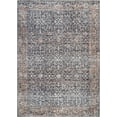 thumbnail image 1 of Bloom Rugs Washable Non-Slip 4x6 Rug - Dark Blue / Tan Traditional Oriental Area Rug for Living Room, Bedroom, Dining Room, and Kitchen - Exact size: 4' x 6', 1 of 8