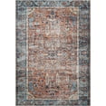 thumbnail image 1 of Bloom Rugs Washable Non-Slip 5' x 7' Rug - Orange / Blue Traditional Oriental Area Rug for Living Room, Bedroom, Dining Room, and Kitchen - Exact size: 5' x 7', 1 of 8