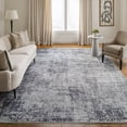 thumbnail image 1 of Bloom Rugs Washable Non-Slip 6' x 9' Rug - Gray / Charcoal / Blue Modern Abstract Area Rug for Living Room, Bedroom, Dining Room, and Kitchen - Exact size: 6' x 9', 1 of 10