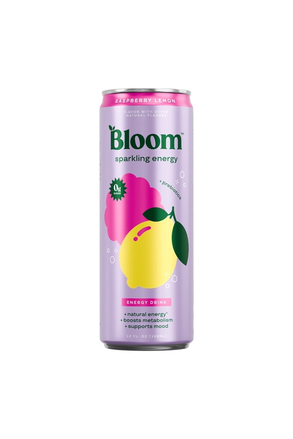Sparkling Energy Drink, Raspberry Lemon, 12 fl oz Single Can