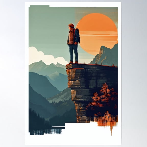 Bloom Theory Adventure Vacation Poster Wall Art, Modern Wall Decor, 8x12 UNFRAMED