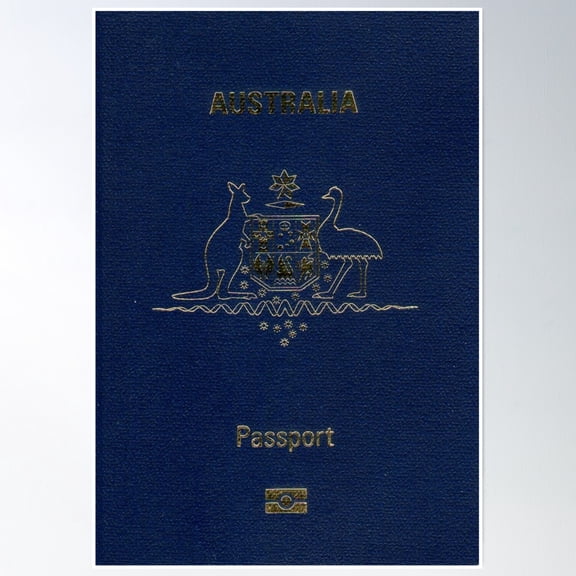 Bloom Theory Australian Passport Poster Wall Art, Modern Wall Decor, 24x36 UNFRAMED