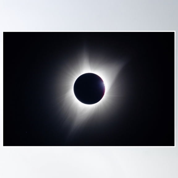 Bloom Theory Baily'S Beads Total Eclipse 2017 By National Park Service Poster Wall Art, Modern Wall Decor, 24x36 UNFRAMED