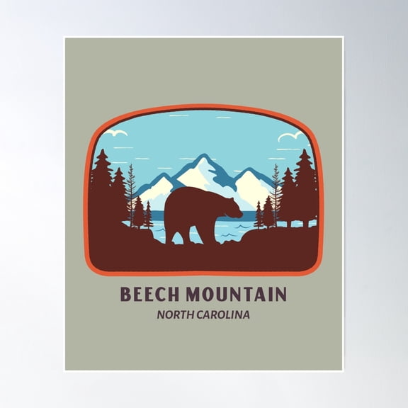 Bloom Theory Beech Mountain Poster Wall Art, Modern Wall Decor, 8x12 UNFRAMED