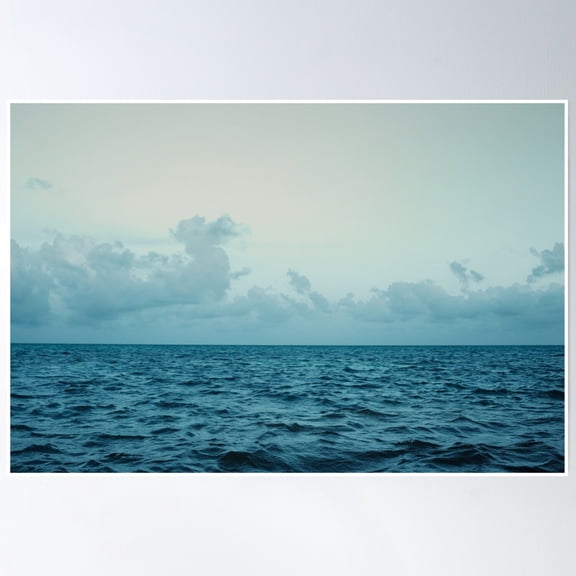 Bloom Theory Belize Ocean - Blue Waters And Sky Poster Wall Art, Modern Wall Decor, 8x12 UNFRAMED