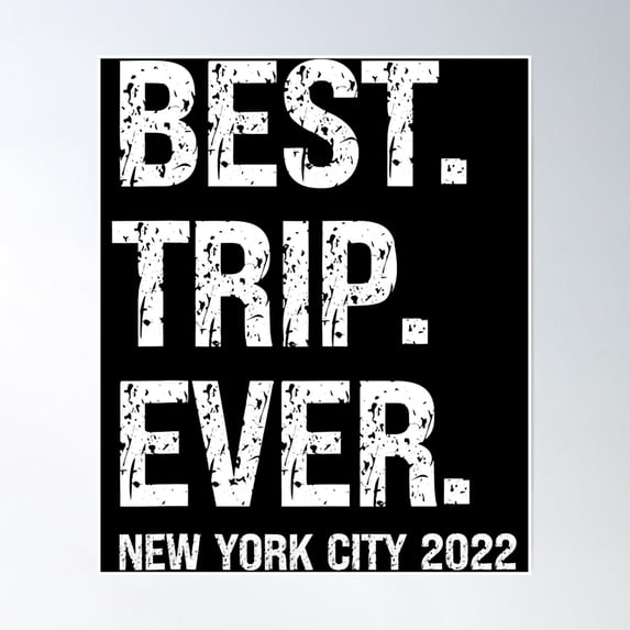 Bloom Theory Best Trip Ever New York City 2022 Family Vacation 2022 Poster Wall Art, Modern Wall Decor, 24x36 UNFRAMED