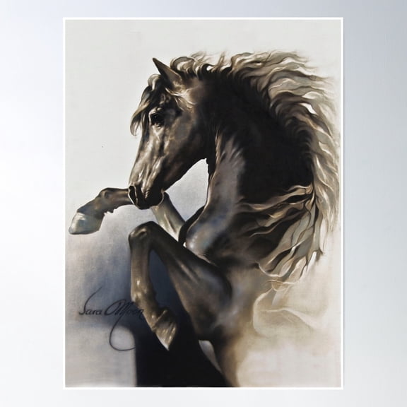 Bloom Theory Black Fury Poster Wall Art, Modern Wall Decor, 8x12 UNFRAMED