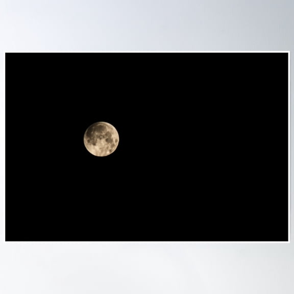 Bloom Theory Blue Super Moon 1-31-2018 Poster Wall Art, Modern Wall Decor, 8x12 UNFRAMED