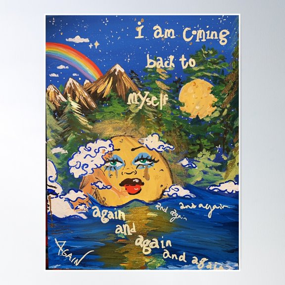 Bloom Theory Coming Back To Myself Poster Wall Art, Modern Wall Decor, 8x12 UNFRAMED