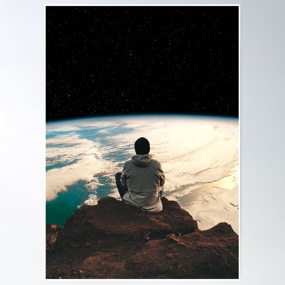 Bloom Theory Earth Watching Poster Wall Art, Modern Wall Decor, 16x24 UNFRAMED