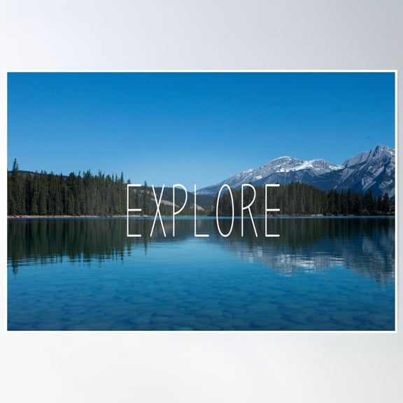 Bloom Theory Explore Canada Typography Print Poster Wall Art, Modern Wall Decor, 12x18 UNFRAMED