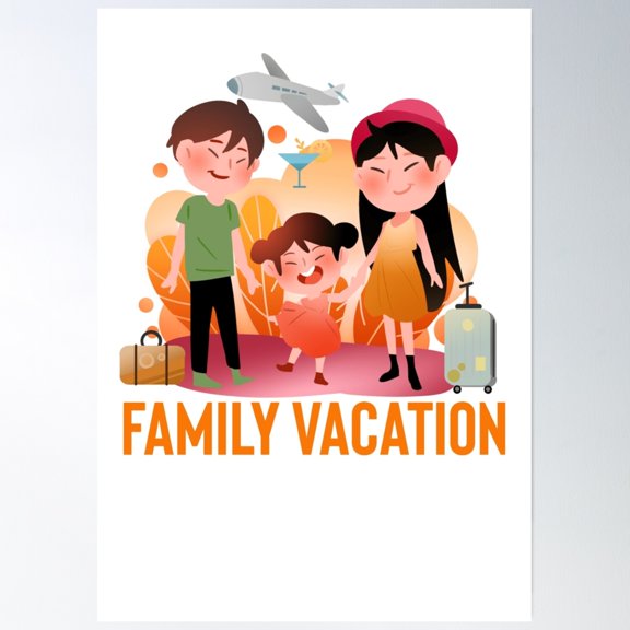 Bloom Theory Family Vacation Making Memories Together Poster Wall Art, Modern Wall Decor, 24x36 UNFRAMED