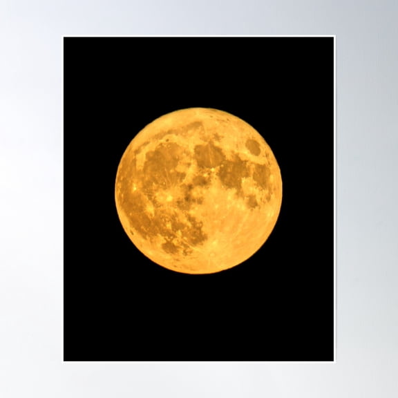 Bloom Theory Full Moon Night Sky The Moon Poster Wall Art, Modern Wall Decor, 24x36 UNFRAMED