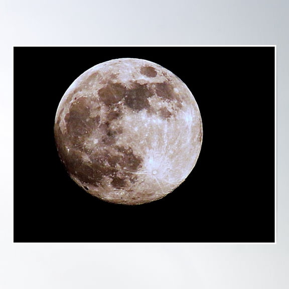 Bloom Theory Full Moon Poster Wall Art, Modern Wall Decor, 8x12 UNFRAMED