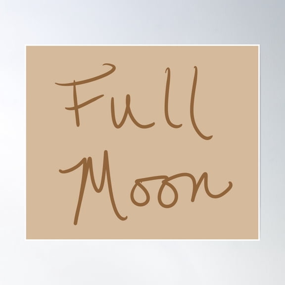 Bloom Theory Full Moon Poster Wall Art, Modern Wall Decor, 8x12 UNFRAMED