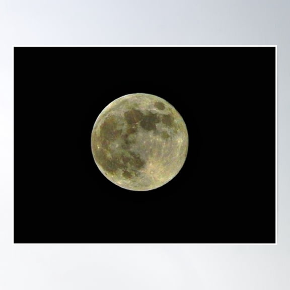 Bloom Theory Full Moon Up Poster Wall Art, Modern Wall Decor, 24x36 UNFRAMED