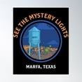 thumbnail image 1 of Bloom Theory Fun Marfa Texas See The Mystery Lights Desert Vacation Print Poster Wall Art, Modern Wall Decor, 16x24 UNFRAMED, 1 of 3