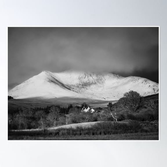 Bloom Theory Golf, Mountains, Glen, Scottish Island, Scotland In Miniature, Arran, Clyde, Blue Skies, Cloudy Skies, Heather, Autumn Coloursposter Wall Art, Modern Wall Decor, 8x12 UNFRAMED