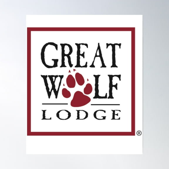 Bloom Theory Great Wolf Lodge Logo Poster Wall Art, Modern Wall Decor, 24x36 UNFRAMED