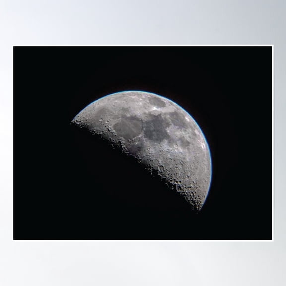 Bloom Theory Half Moon Poster Wall Art, Modern Wall Decor, 24x36 UNFRAMED