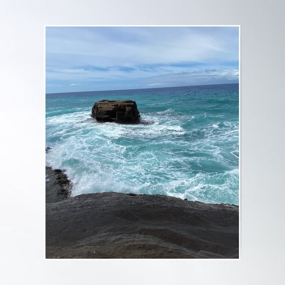 Bloom Theory Hawaii Oceanview Poster Wall Art, Modern Wall Decor, 8x12 UNFRAMED