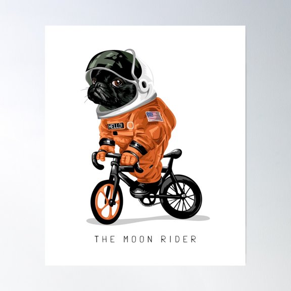 Bloom Theory Hello! The Moon Rider: Mysterious And Cosmic Design For Free Spirits Poster Wall Art, Modern Wall Decor, 8x12 UNFRAMED
