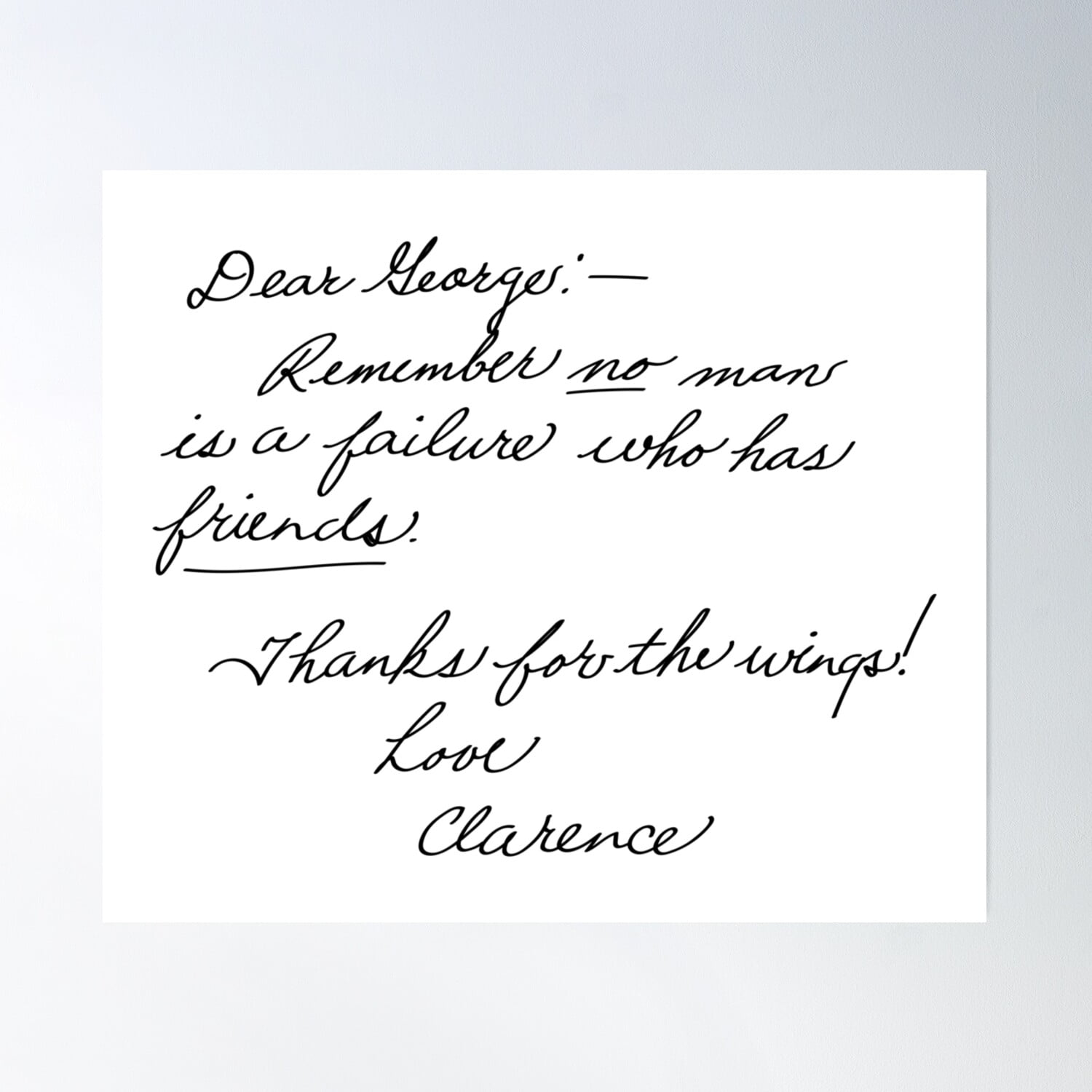 Bloom Theory It'S A Wonderful Life - Clarence Poster Wall Art, Modern ...