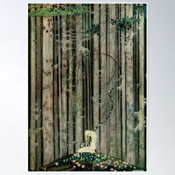 Bloom Theory Kay Nielsen East Of The Sun And West Of The Moon Pl 4 Poster Wall Art, Modern Wall Decor, 12x18 UNFRAMED