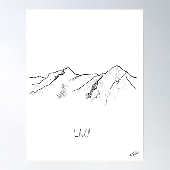 Bloom Theory La, Ca Poster Wall Art, Modern Wall Decor, 8x12 UNFRAMED