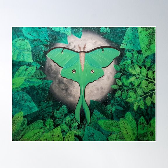 Bloom Theory La Luna Poster Wall Art, Modern Wall Decor, 24x36 UNFRAMED