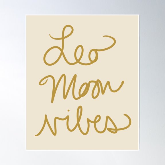 Bloom Theory Leo Moon Vibes Poster Wall Art, Modern Wall Decor, 8x12 UNFRAMED