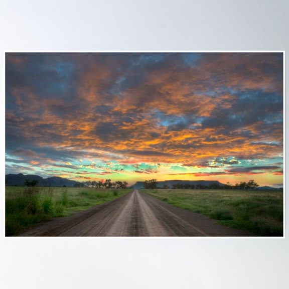 Bloom Theory Lords Table Mountain Poster Wall Art, Modern Wall Decor, 8x12 UNFRAMED