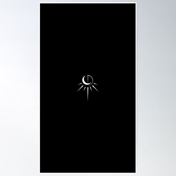 Bloom Theory Moon Design Poster Wall Art, Modern Wall Decor, 12x18 UNFRAMED