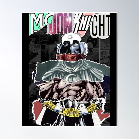 Bloom Theory Moon Knight Ripped Personalities Poster Wall Art, Modern Wall Decor, 12x18 UNFRAMED