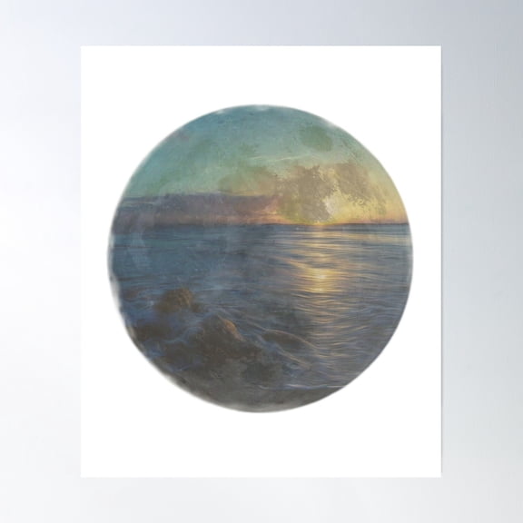 Bloom Theory Moon Land Poster Wall Art, Modern Wall Decor, 12x18 UNFRAMED
