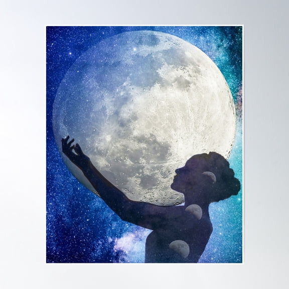 Bloom Theory Moon Magic | Mystic Path Oracle Artwork Poster Wall Art, Modern Wall Decor, 12x18 UNFRAMED